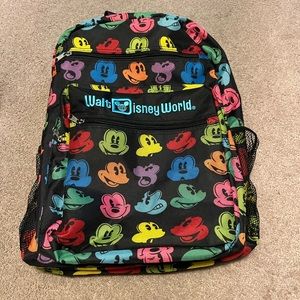 Walt Disney World Parks Rainbow Mickey Faces Backpack